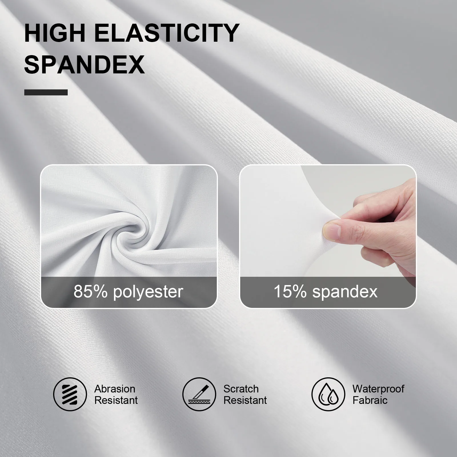 12/30/50pcs Spandex Folding Chair Covers in Stretch Washable Fabric for Wedding Party Holiday Celebration and Other Special Even