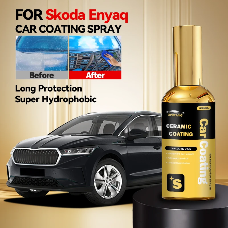 Спрей-покрытие-для-автомобиля-skoda-enyaq-50-мл-удаление-пятен-водных-следов-гидрофобизация-полировка-восстановление-и-уход