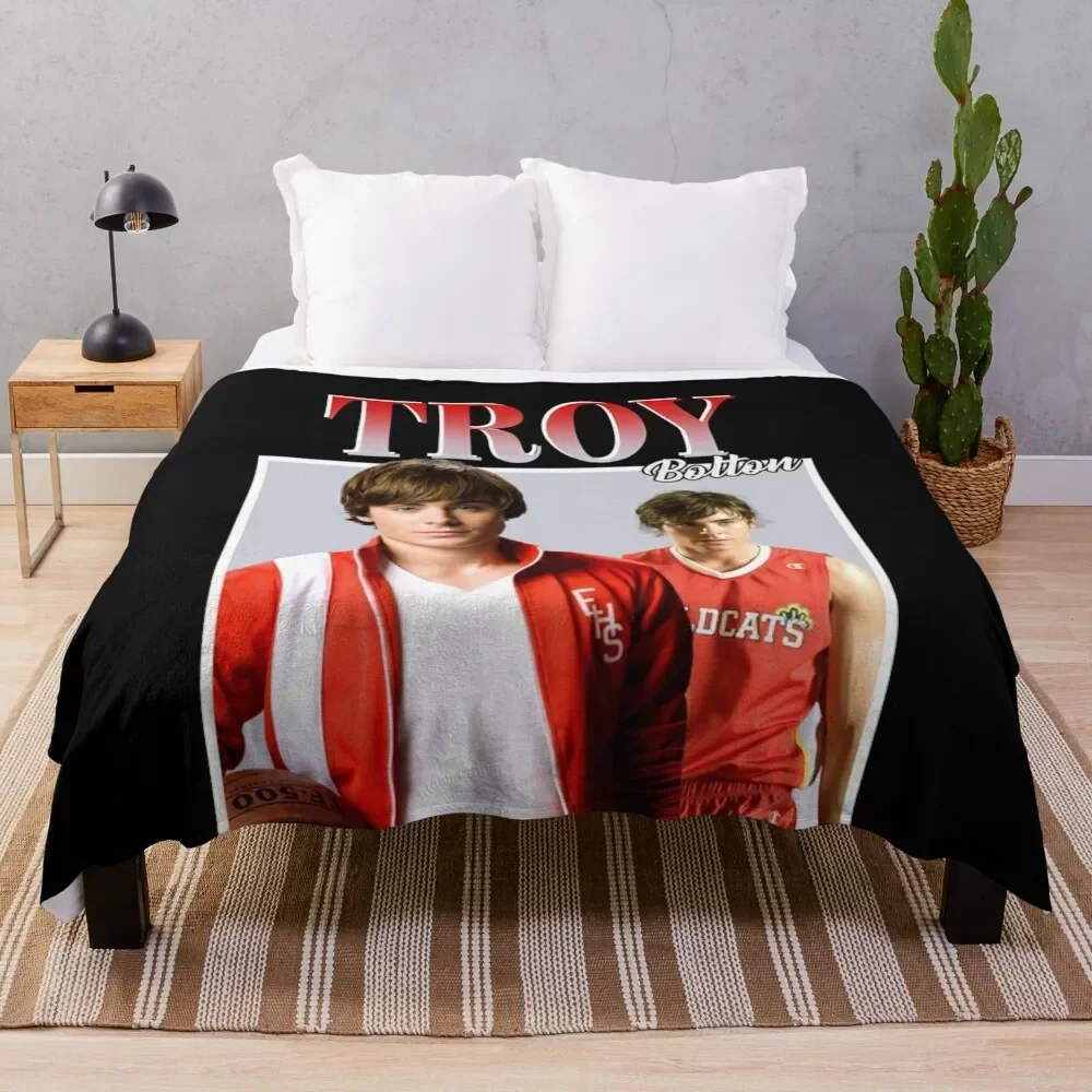 Troy Bolton Throw Blanket Quilt for sofa for winter Luxury Designer Blankets