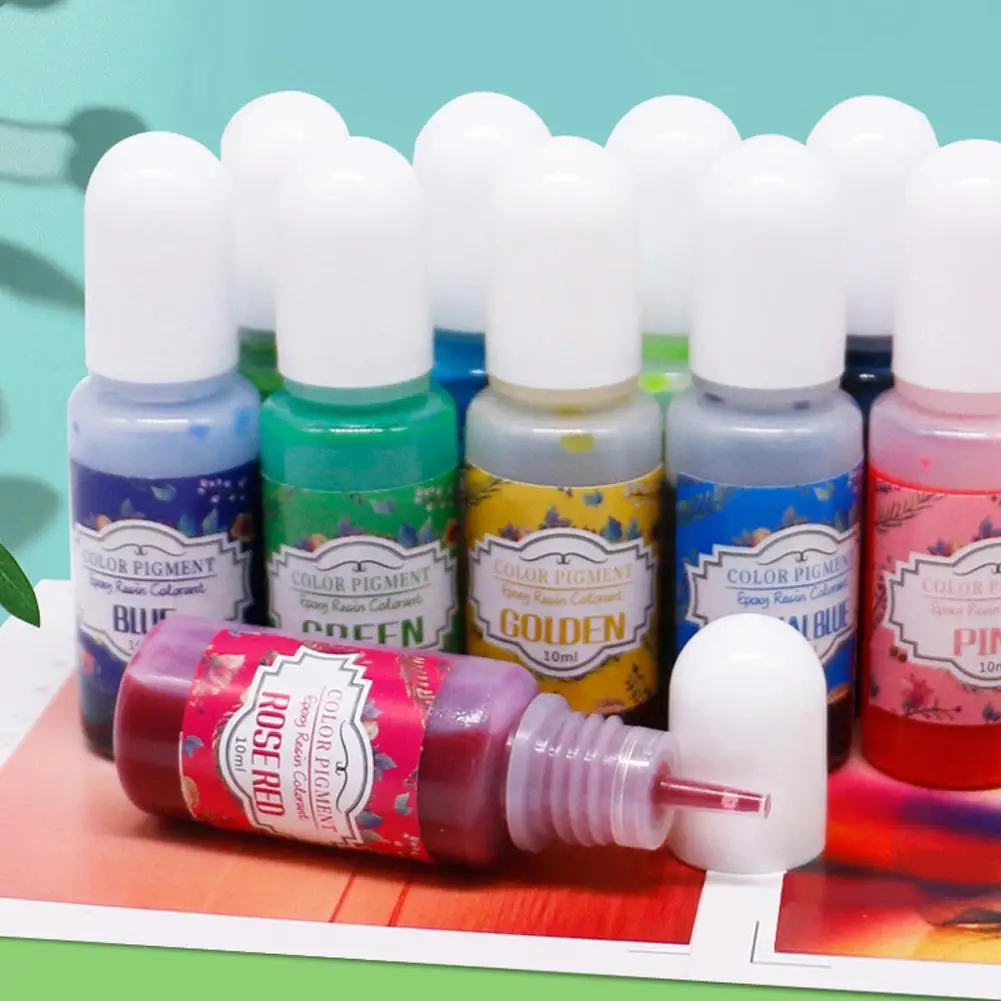 

20Colors 10ml Resin Pigments DIY UV Epoxy Resin Mold Candle Soap Dye Liquid Colorant Jewelry Making Supplies Resin Crafts