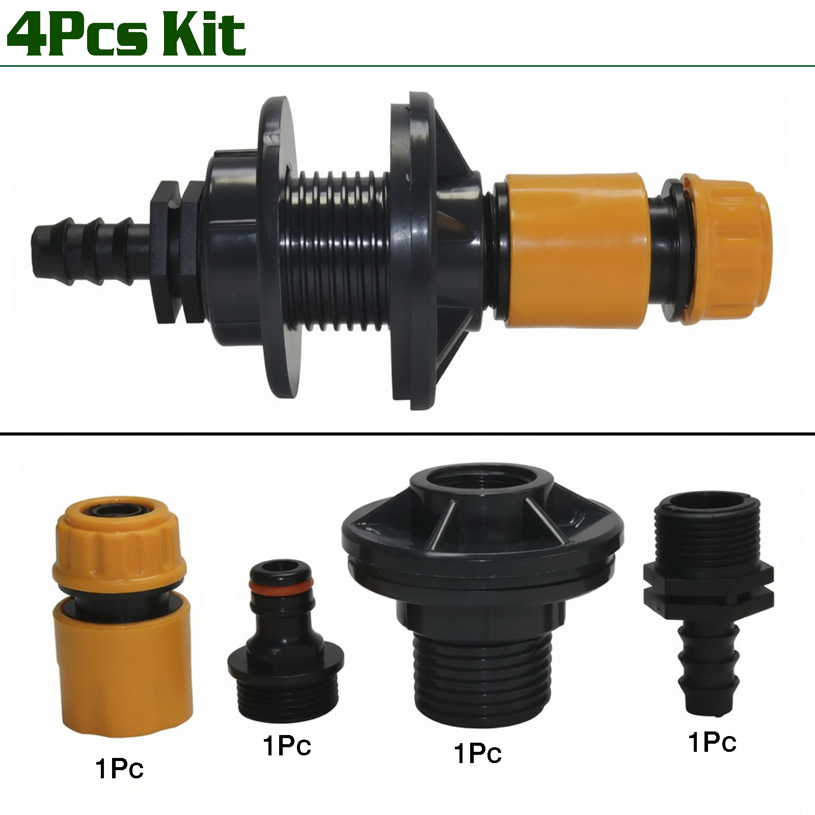 PVC/IBC Water Barrel Adapter, Durable Water Tank Adapter with Valve, Quick Installation Rainwater Collection Connector sprayer