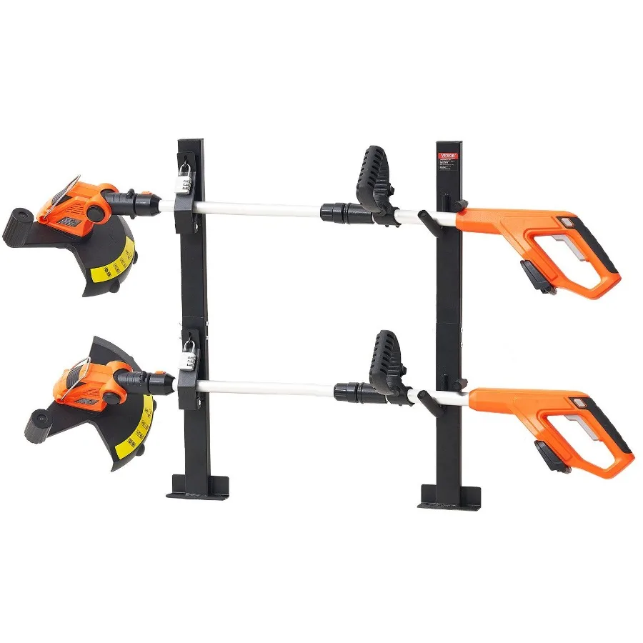 

Trimmer Rack 2 Place Weeder Trimmer Rack Trim Holder Trailer Rack Carrier with Zinc Alloy Password Lock Mount On Landscape Tru