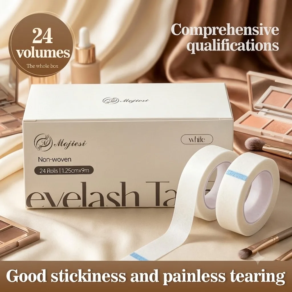 24PCS Eyelash Extension Tape Breathable Non-woven Lash Tape Skin-friendly Eye Isolation Patches Makeup Lash Supplies Tool