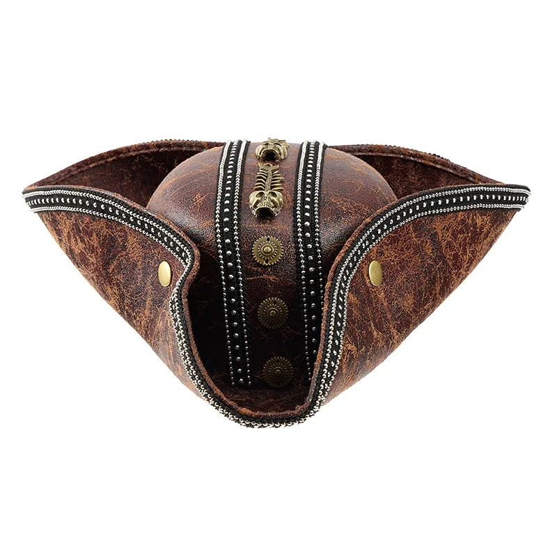 

Хэллоуин Пиратская шляпа Косплей Опора Пасхальный череп Шестерня Козырек Моряк Треугольная шляпа