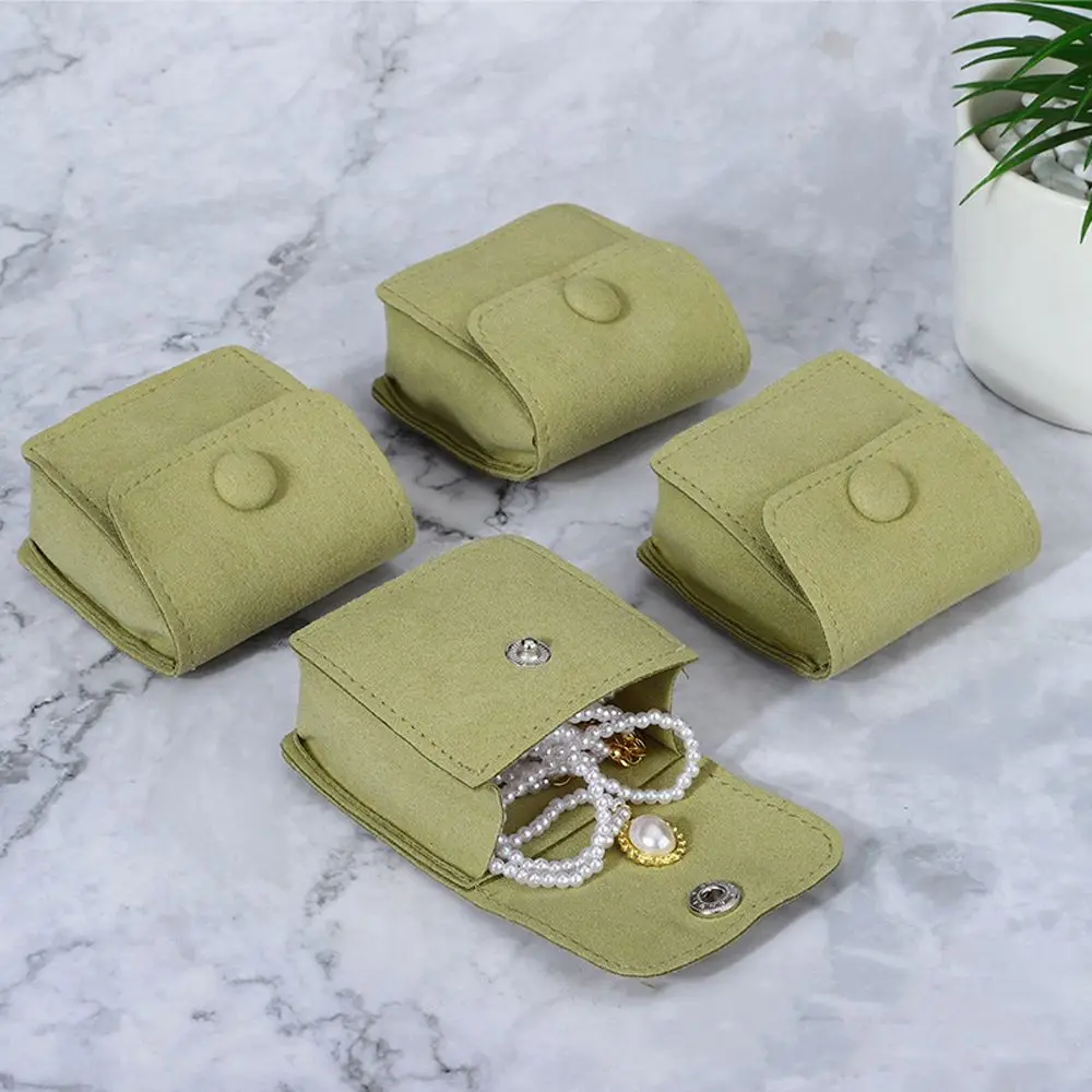 

Wedding Earring Storage Necklace Pouches Rings Botton Jewelry Purse Bags Gift Packaging Packaging Snap Bags Velvet Pouch