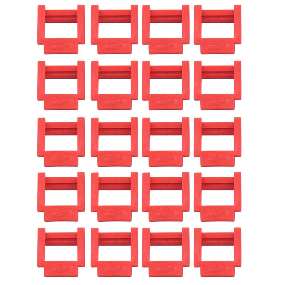 20 szt. PCI-E Riser Card Retainer Pionowy uchwyt Locker PCIE 1X Solt Retainer do górnictwa BTC Riser do karty graficznej, czerwony