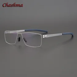 Chashma Fashion Gentlemen Ultra Thin Glasses Brand Prescription Lenses RX Light Weight Frame Optical Eyewear Spectacle for Male