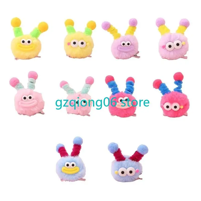 

K3NF Popular Plush PomPoms Hairpin Duckbill Clip for Theme Parties and Celebration