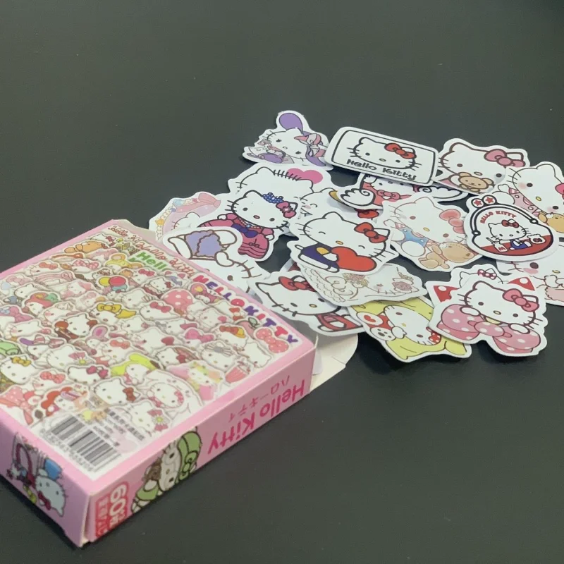 

MINISO Sanrio Hello Kitty My Melody Kuromi аниме мультфильм Kawaii Ins наклейка Гао Янь значение подарочная коробка водонепроницаемая картина в стиле пин-ап