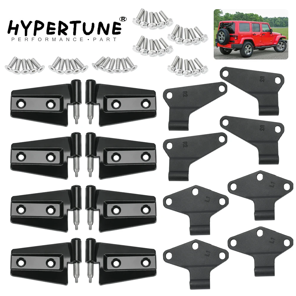 

4 Door Hinge Assembly Kit 16PCS with 36bolt For 07-18 Jeep Wrangler JK Inside and Outside 55395387AE, 55395386AF, 55395384AH