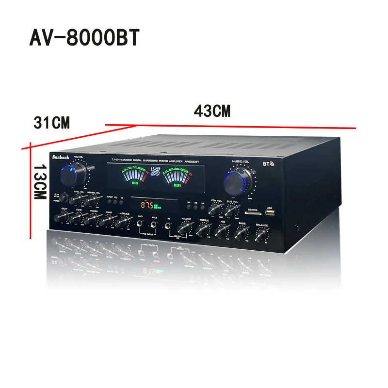 7.1 channel home theater bluetooth power amplification power home car subwoofer new function