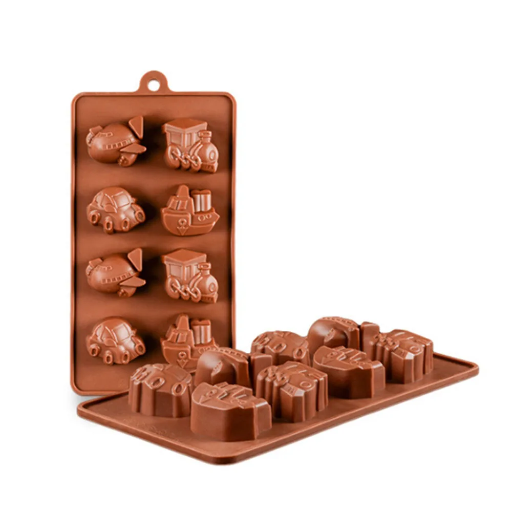 

8 Cavity Silicone Mold Car Shape Candy Molds Baking Pan Food Grade Safe Non Toxic Versatile DIY Chocolate Ice Cubes