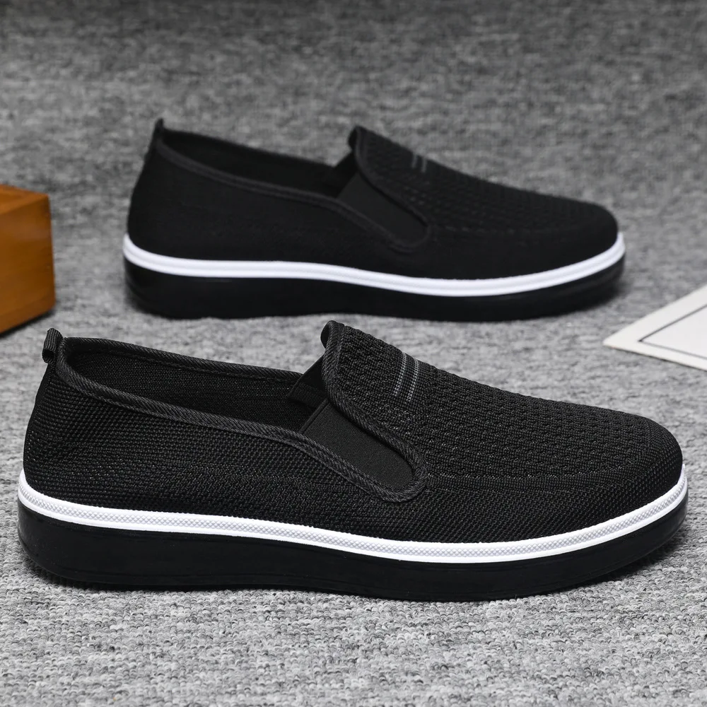 Men's summer breathable cloth shoes, mesh breathable casual shoes, sports soft soled comfortable running shoes