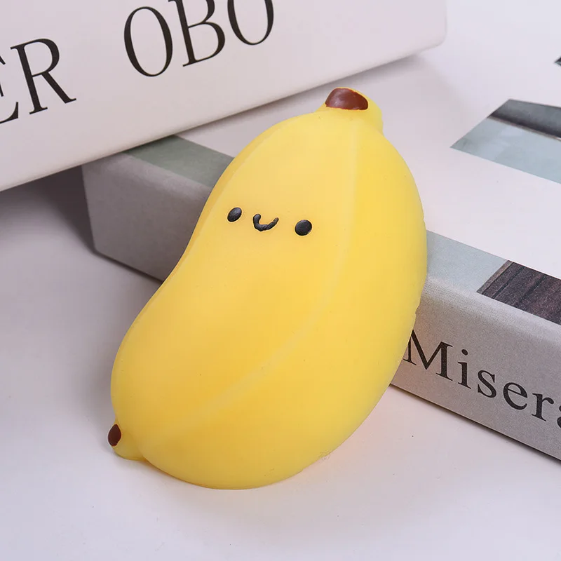Jouets Squishy de Simulation de banane Taba, 3 couleurs, balles anti-Stress, jouet sensoriel pour adultes et enfants, cadeaux d'anniversaire, cadeaux de fête