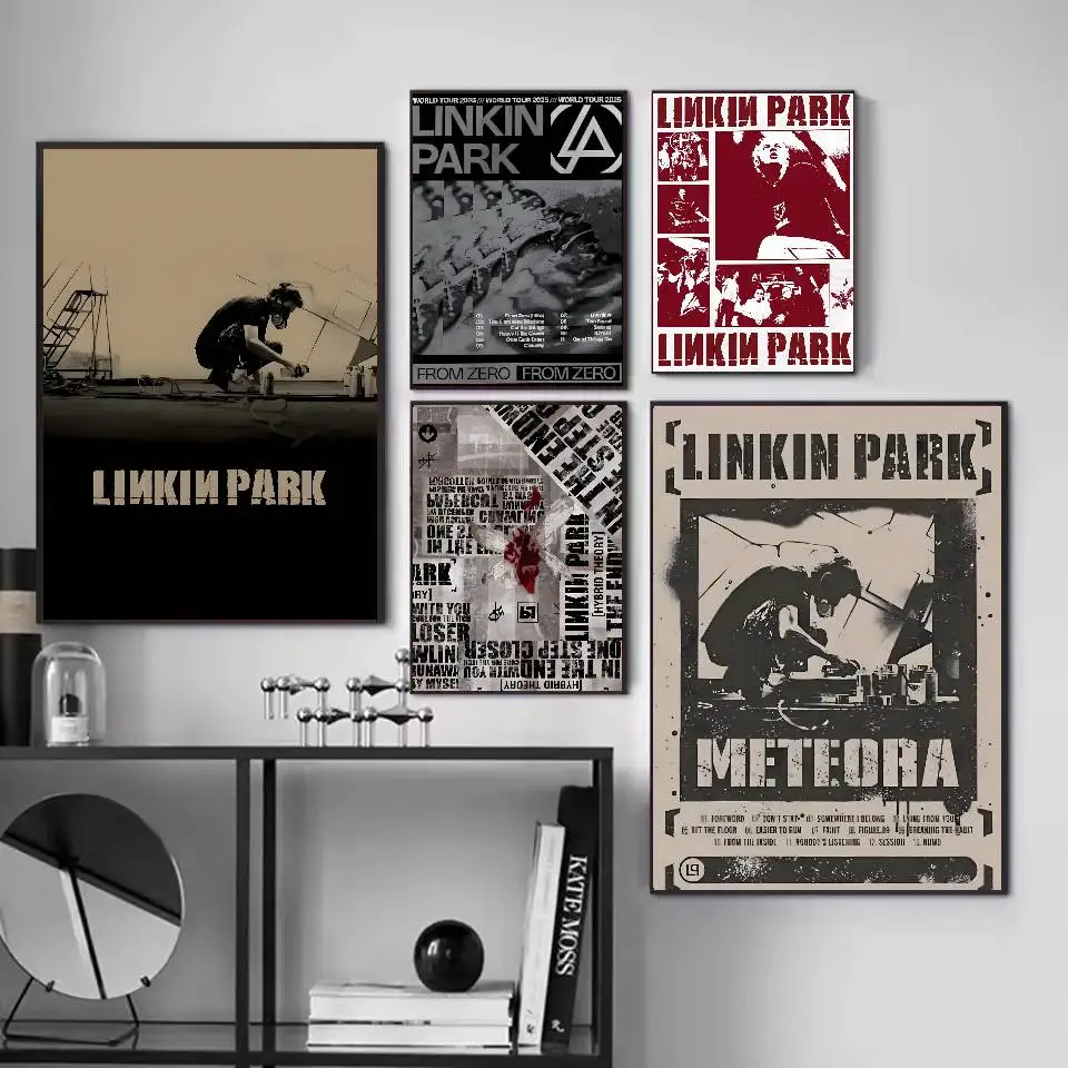 الاتجاهات الدولية L-Linkin Park ملصق فني مع مطبوعات هدية تزيين غرفة النوم وغرفة المعيشة #4