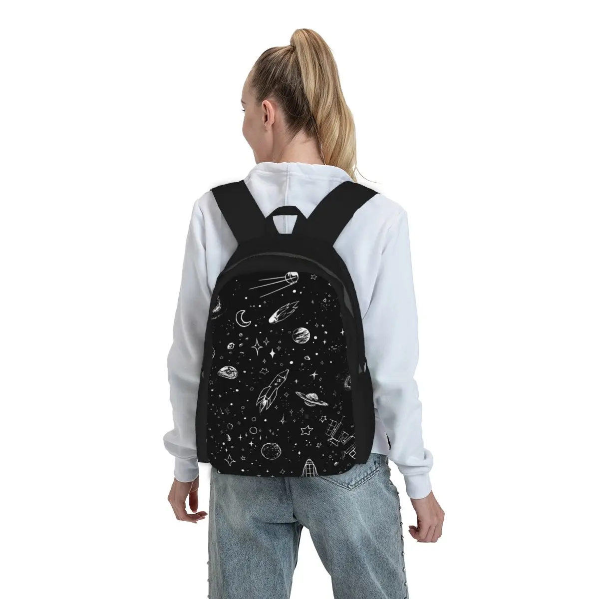 

Space Backpack Student BookBag Kids School Bag Computer Shoulder Bags for Men Women