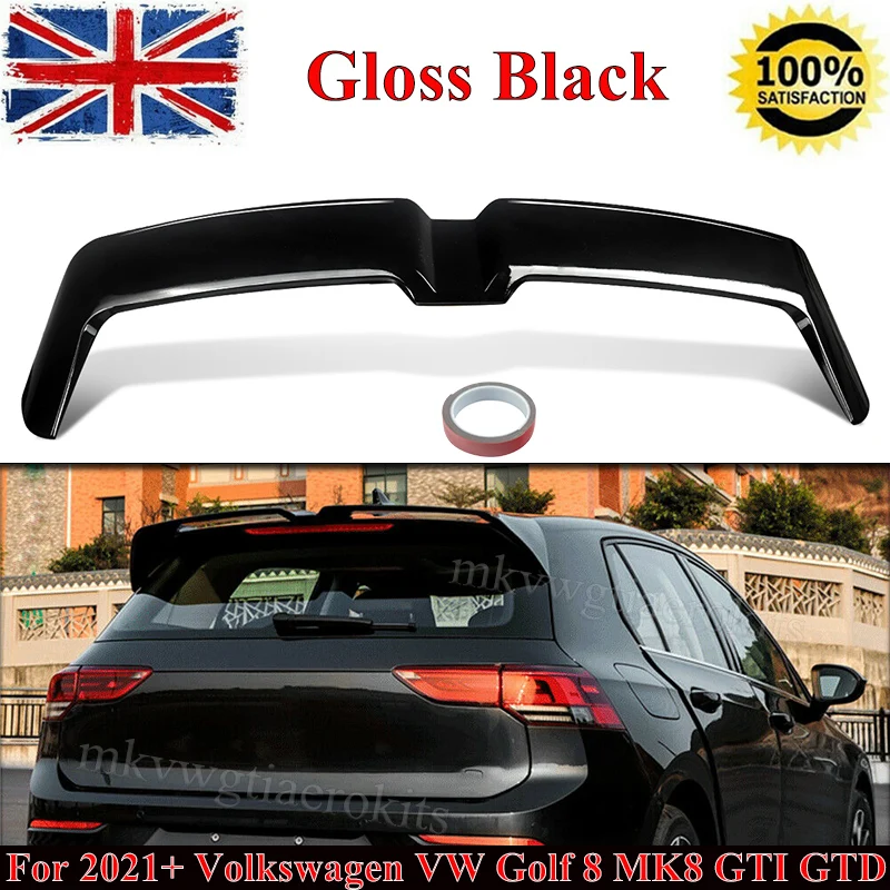 Carbon Muster Dach Spoiler Heck Top Flügel Für VW Golf 8/MK8 GTI R 2021-2024