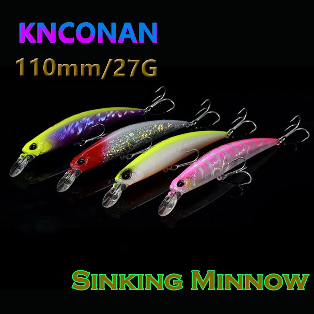 Minnow hundido tipo jerkbait electroplatinado para lubina - imagen 2