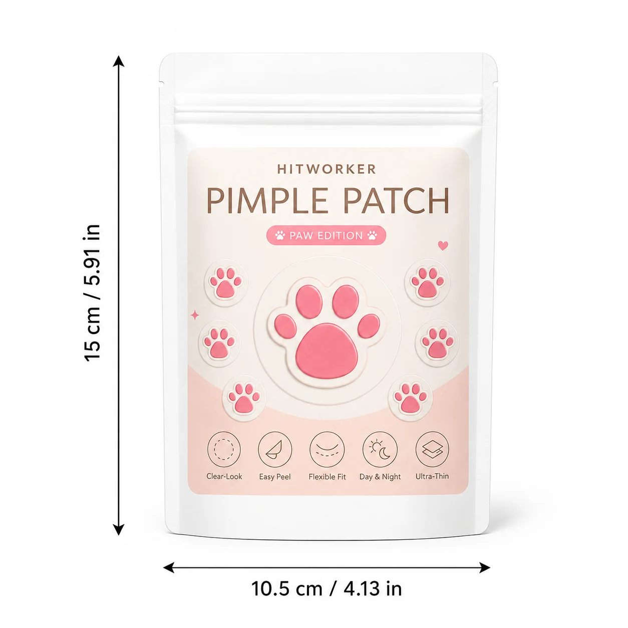 180PCS Pimple Cover Patches, Clear-Look Hydrocolloid Beauty Patches For Day And Night Use, Easy Peel Spot Cover