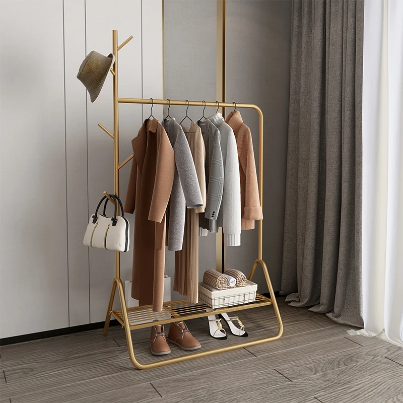 

Hanger Cactus Gold Coat Rack Stand Design Modern Entrance Clothes Rack Hallway Shoe Living Room Percheros Home Furniture OA50CR