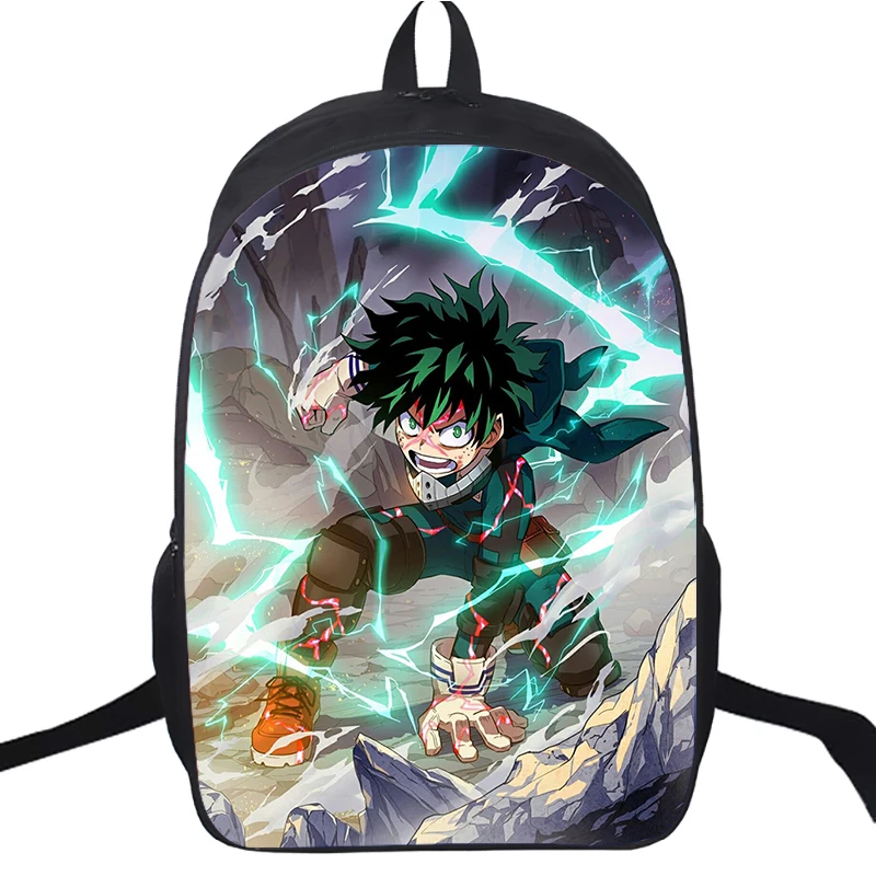 Estudante meu herói academia mochila dupla camada anime adolescentes menino menina grande capacidade daypack bolsa para portátil mochlia