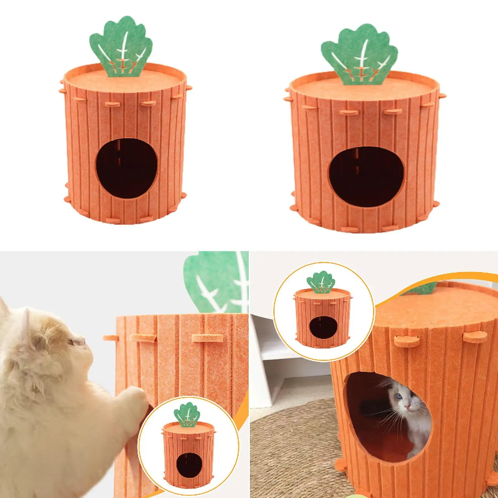 

Cat House Scratching Board Wear Resistant Furniture Protection Sturdy Grind Claw Cat Tunnel Bed Kitten Condo for Multiple Cats