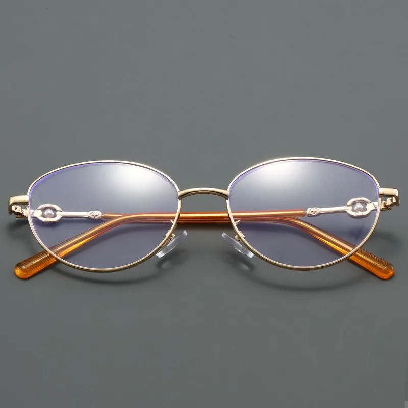 2026 New High-Definition Metal-Frame Myopia Glasses Women's INS Style Fashionable Ultra-Lightweight Eyeglasses 0 To -4.0
