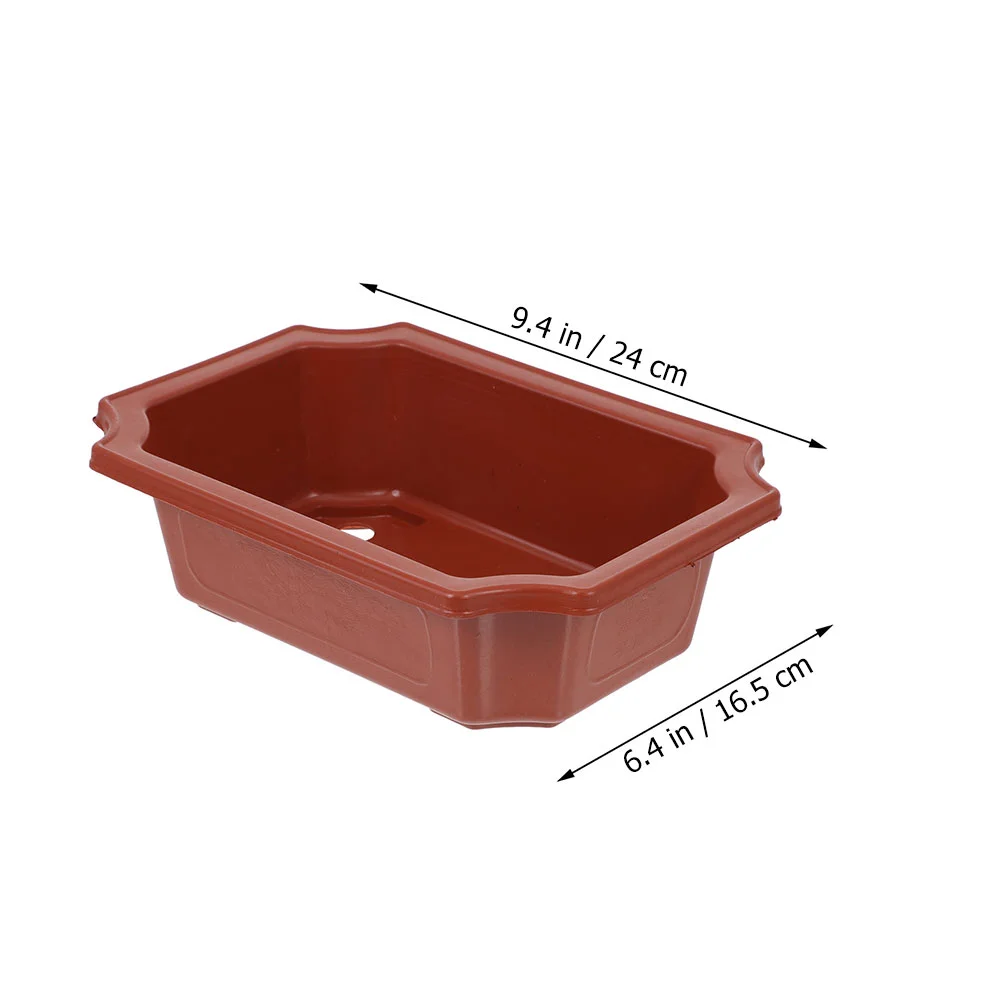 Vaso suculento bonsai vasos de plantio suporte de jardim plástico vermelho escritório de flores internas