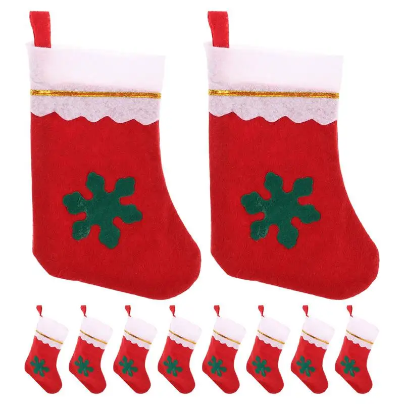 

24Pcs Christmas Sock Pendants Hanging Gift Bag Party Ornament (Random Style)