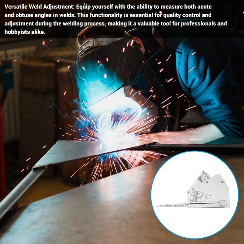 Skew-T Fillet Weld Gauge Gage Checking Angle Of Vertical Member Weld Acute-Side Obtuse Side Welding Inspection