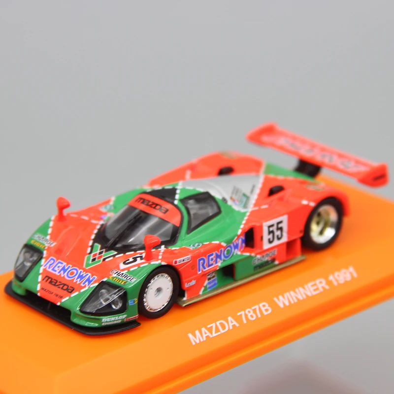 Kyosho 1/64 787B GINNER 1991 # 55 Vehículo de motor de aleación de juguete, colección de modelos de metal fundido a presión, regalos de Navidad para niños