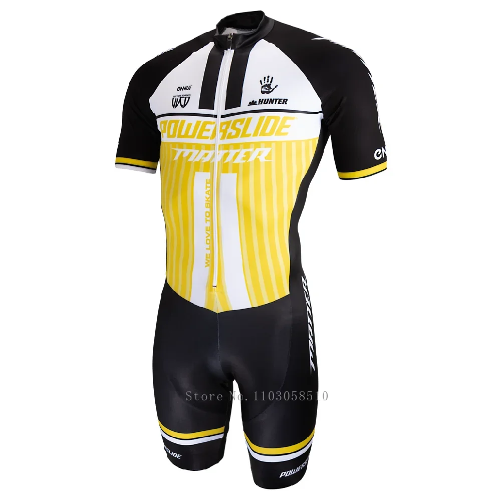 

Powerslide Team Triathlon Skate Suit Skinsuit Speed Skaters Suit Inline Roller Racing Speed Skats Clothing Skating Cozy Jumpsuit