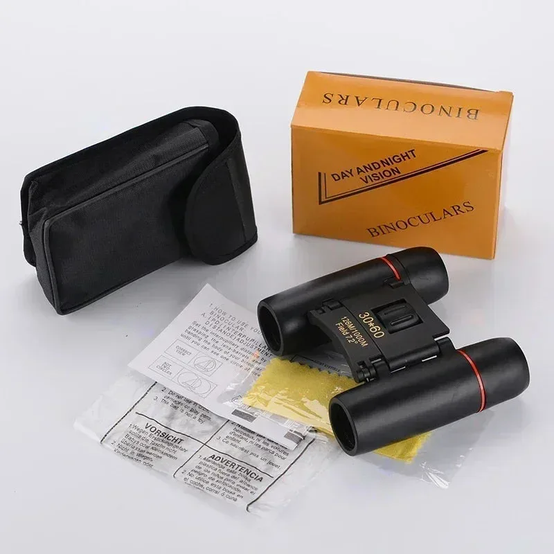 Professional 30x60 Telescope Mini Compact Folding Binoculars HD Portable for Child Outdoor Bird Watching Camping Travel Gift