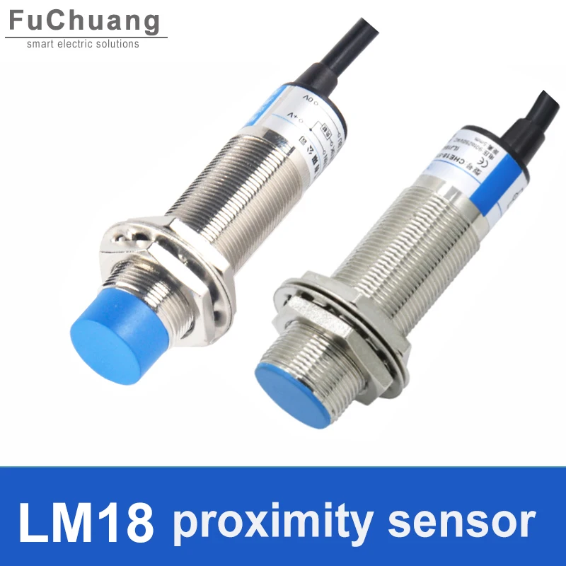 Cylindrical Inductive Proximity Sensor LM18 Sensing Switch 90-250VAC 6-36VDC NPN PNP NO NC NO+NC Metal Sensors Meets CE