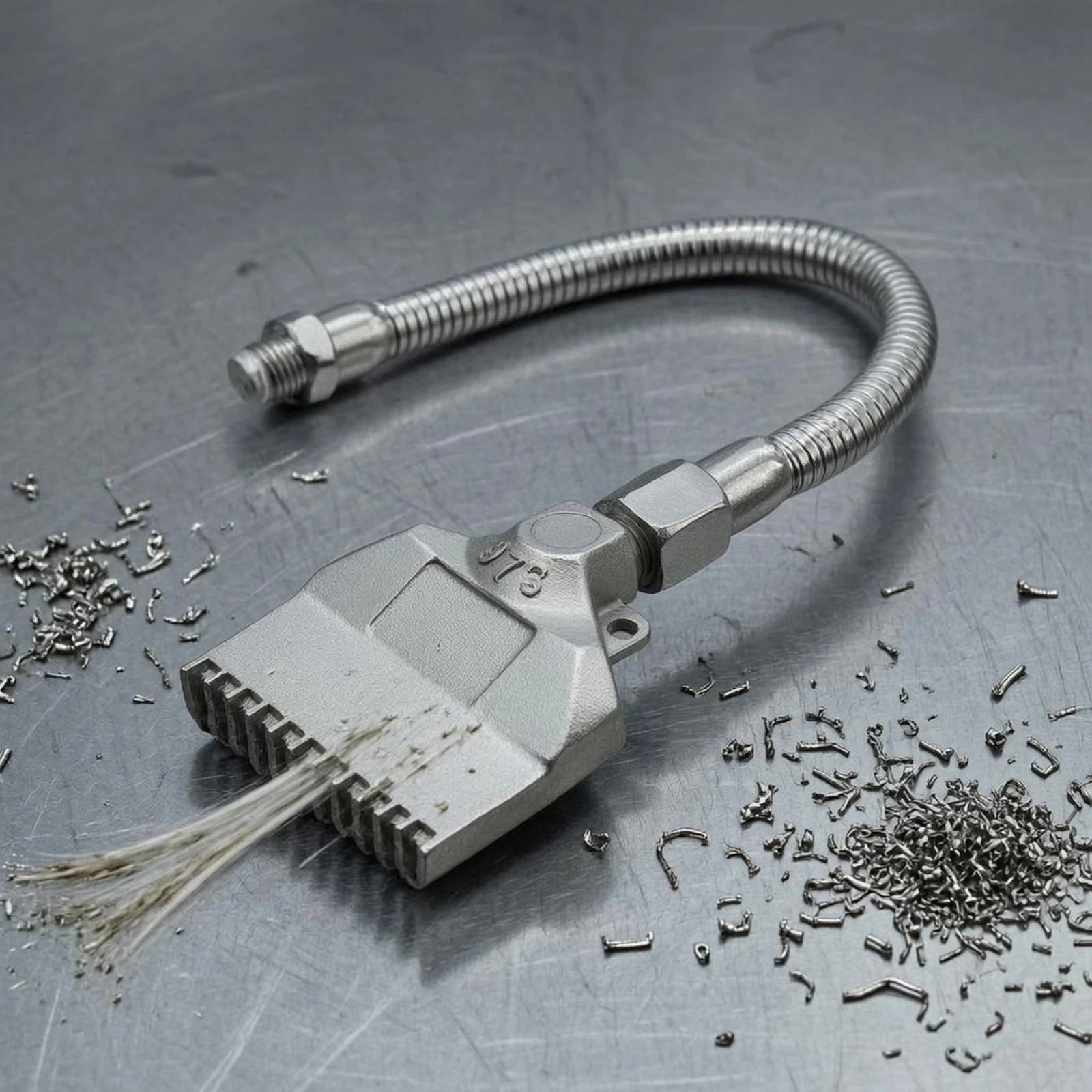 Flat Air Blow Nozzle 22 Outlet Holes Stainless Steel Nozzle Air Blow Flexible Metal Hose Dust Blower Threaded Connectors