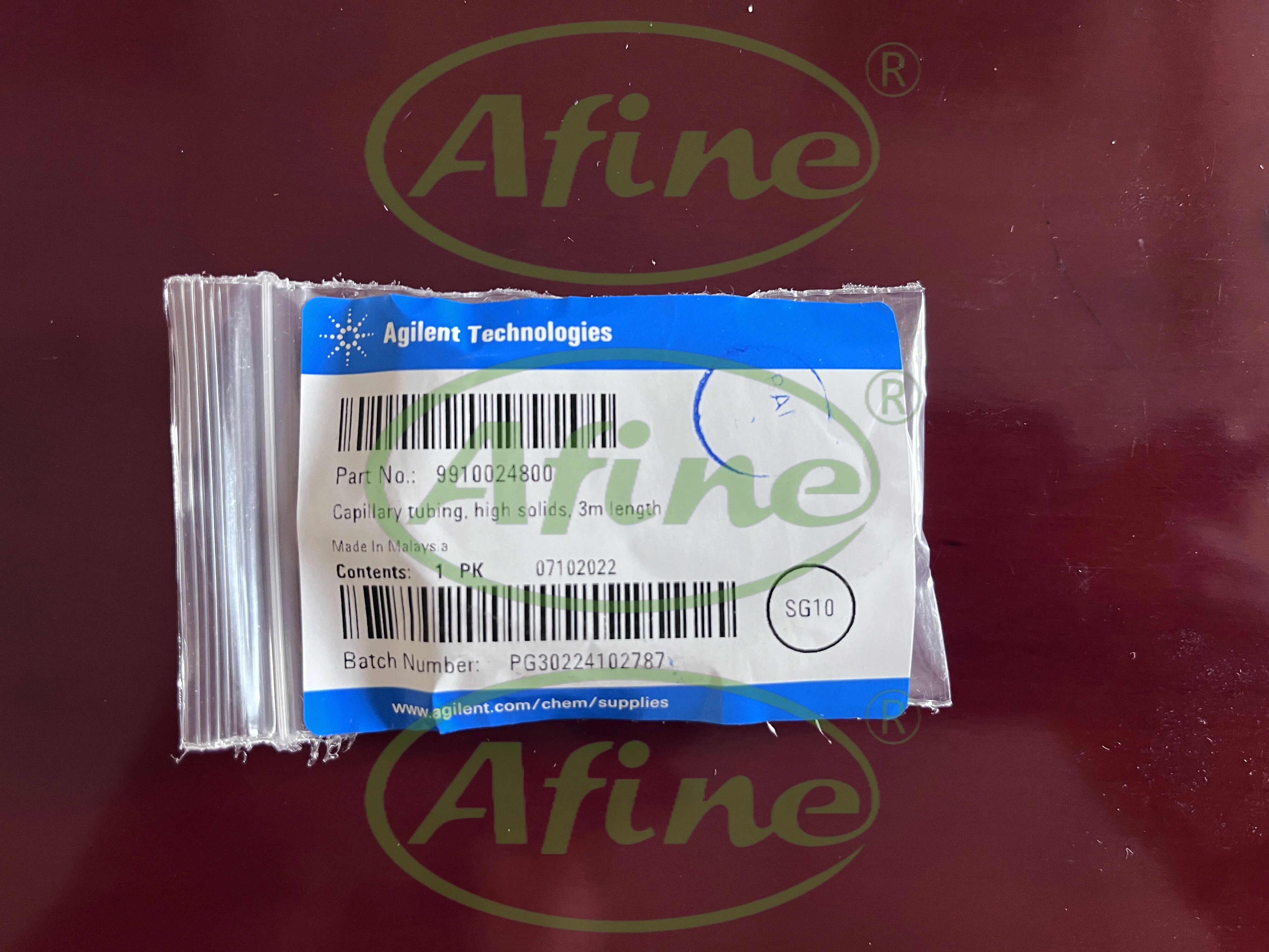 

AFINE Agilent Mark 7 Spray Chambers (9910024800), 3 m, for High Solids Capillary Tubing