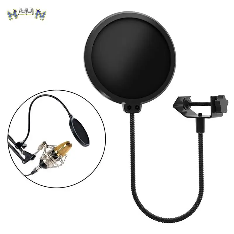 New Double Layer Studio Microphone Flexible Wind Screen Sound Filter For Broadcast Karaoke Youtube Podcast Recording Accessories