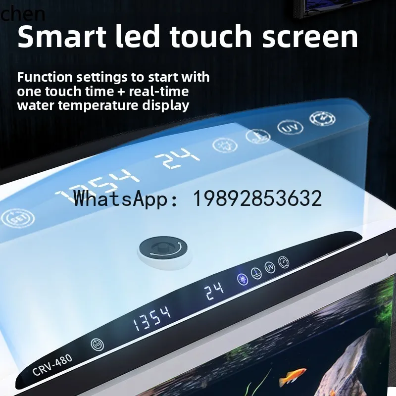 

F1 intelligent constant temperature fish tank living room ecological glass water-free self-circulation landscaping aquarium