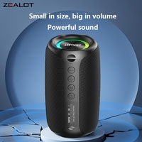 ZEALOT-M2 10W Wireless Speakers,RGB Light,10 Hours Playtime,, Waterproof IPX 4,Wireless Speaker, Dual Pairing, 1800mAh Battery.