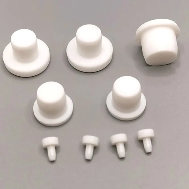 Bouchon d'étanchéité blanc solide, bouchons de trous en caoutchouc de Silicone de 2 à 14mm, bouchon d'étanchéité en forme de T, bouchon anti-poussière haute température, inserts de bouchons, embout