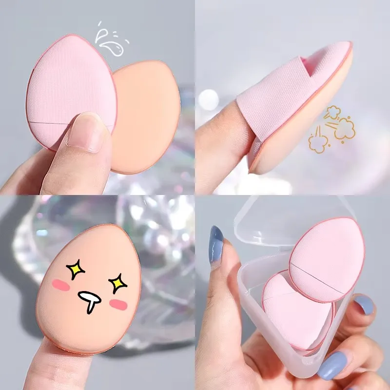 10Pcs Mini Finger Puff Set correttore fondotinta cuscino d'aria spugna cosmetica Dry Wet Cream applicatore strumento per il trucco