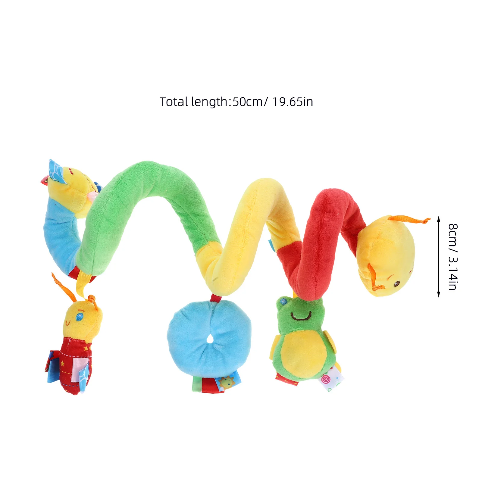 Spiral Baby Hanging For Stroller Crib Cot Seat Crinkle Rattle Squeaker Child Safe Lightweight Durable Newborn Carriage Dangler