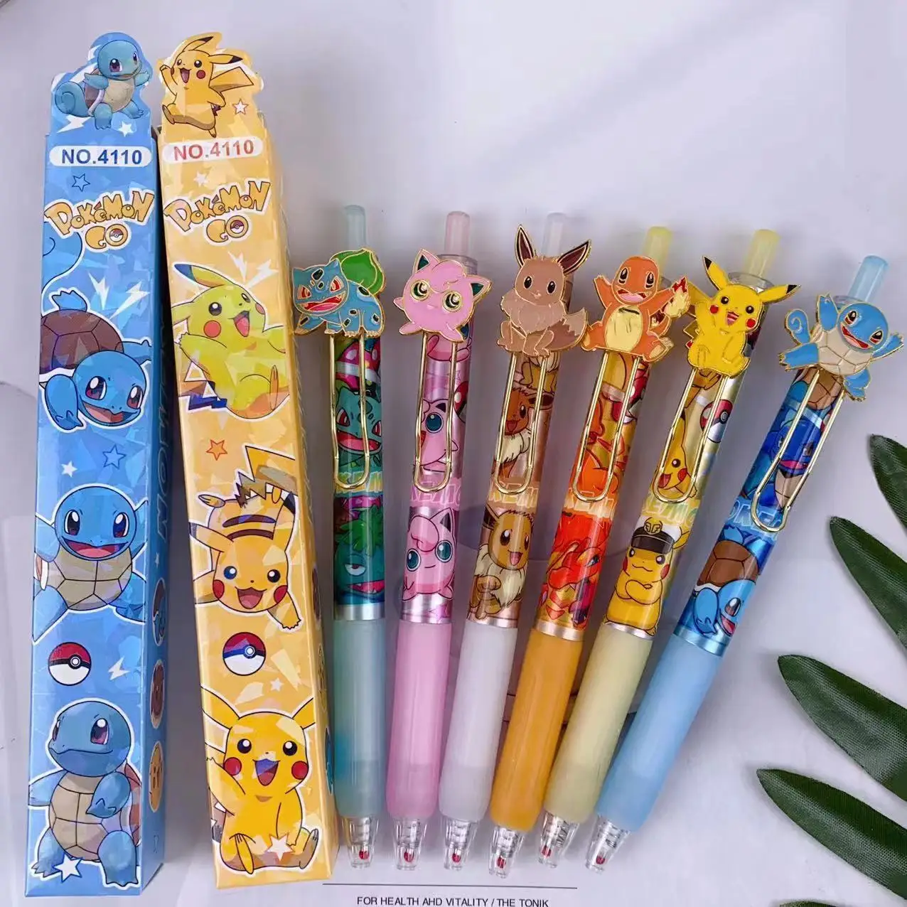 24pcs/lot Kawaii Pokemon Press Gel Pen Cute 0.5mm Black Ink Signature Pens Promotional Gift Office School Supplies
