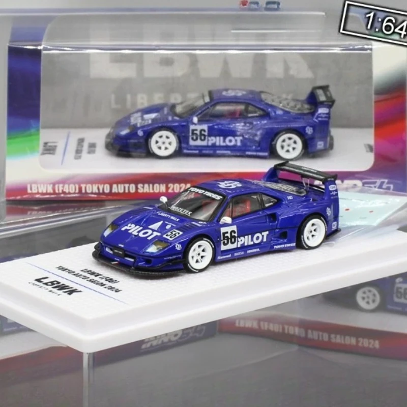 In stock: 1:64 2024 Japanese Salon Auto Show F40 LM Widebody Modified High-End Alloy Simulation Car Model