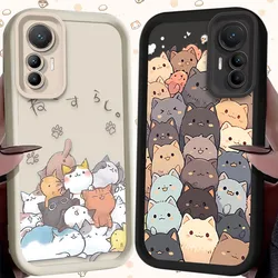 Graffiti Little Cat Case for Xiaomi 14T 13T 12T 11T 13 12 11 Lite 5G NE POCO X6 X5 F6 F5 F3 X4 GT X3 NFC M5S C65 M6 Pro Cover
