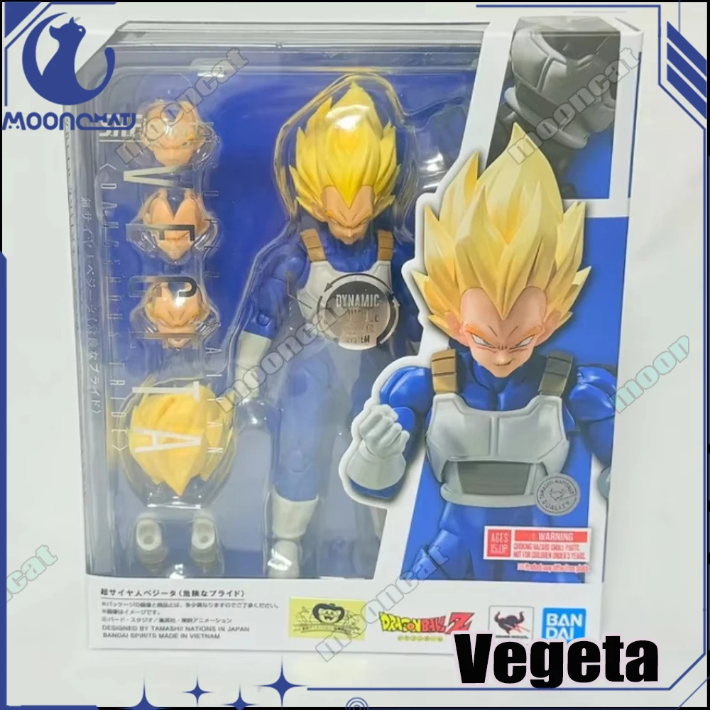 Figura de acción original S.H.Figuarts Dragon Ball Z Super Saiyan Vegeta "Dangerous Pride" a escala 1/12, colección de figuras decorativas para escritorio