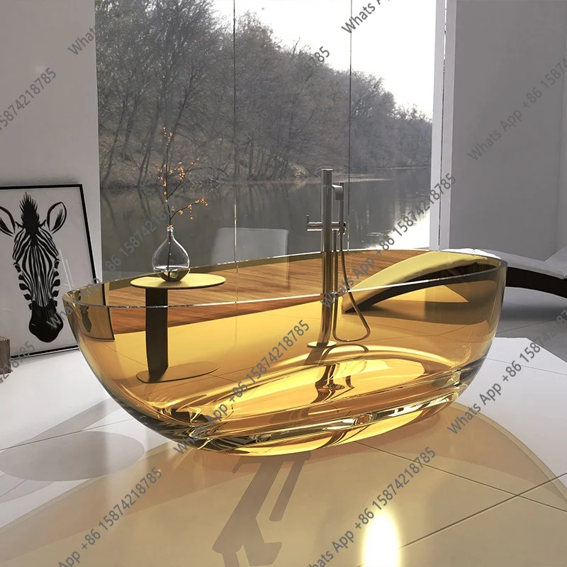 Kk Transparent Resin Crystal Bathtub Home Hotel Homestay Independent Bathtub Hotel Project Collection Bathtub