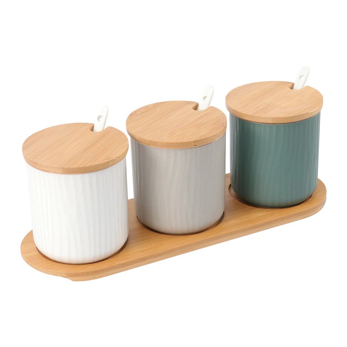 

Серый скандинавский керамический набор коробок для приправ 9,5x28,5 см, кухонный контейнер для хранения специй, съемная крышка, легко чистится, бытовой