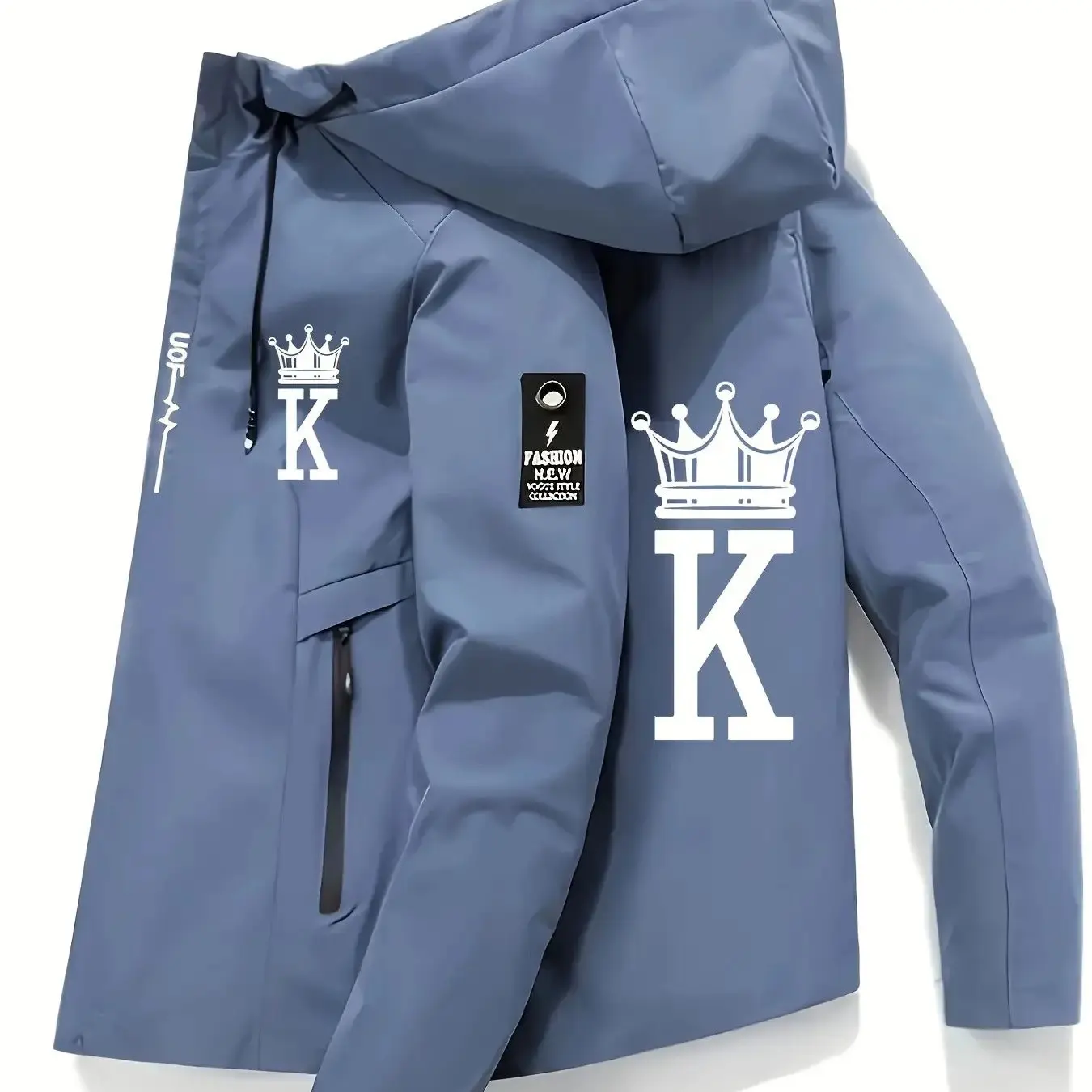 

Мужская куртка премиум-класса на молнии с капюшоном 2025 года — ветрозащитное повседневное бейсбольное пальто для весны и осени на открытом воздухе