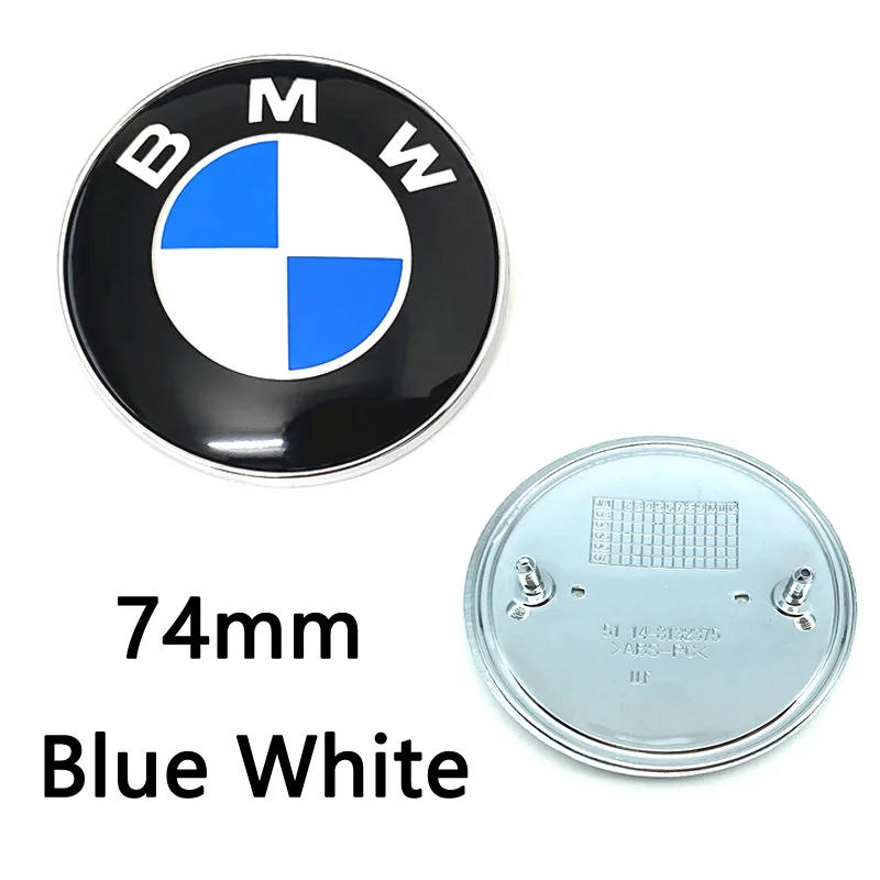 82mm 78mm 74mm 45mm Car Front Hood Bonnet Rear Trunk Emblem For BMW E60 E61 F90 F07 F10 F11 F18 G30 G31 X2 X4 Badge Accessories